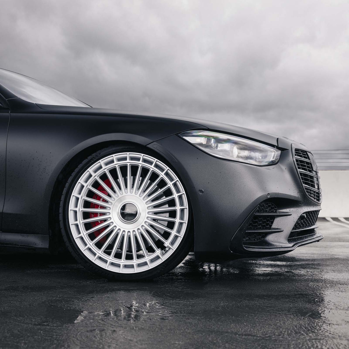 22" MV Forged MVF40 Silver 22X9 22X10.5 Wheels Rims Fits Mercedes W223 S Class