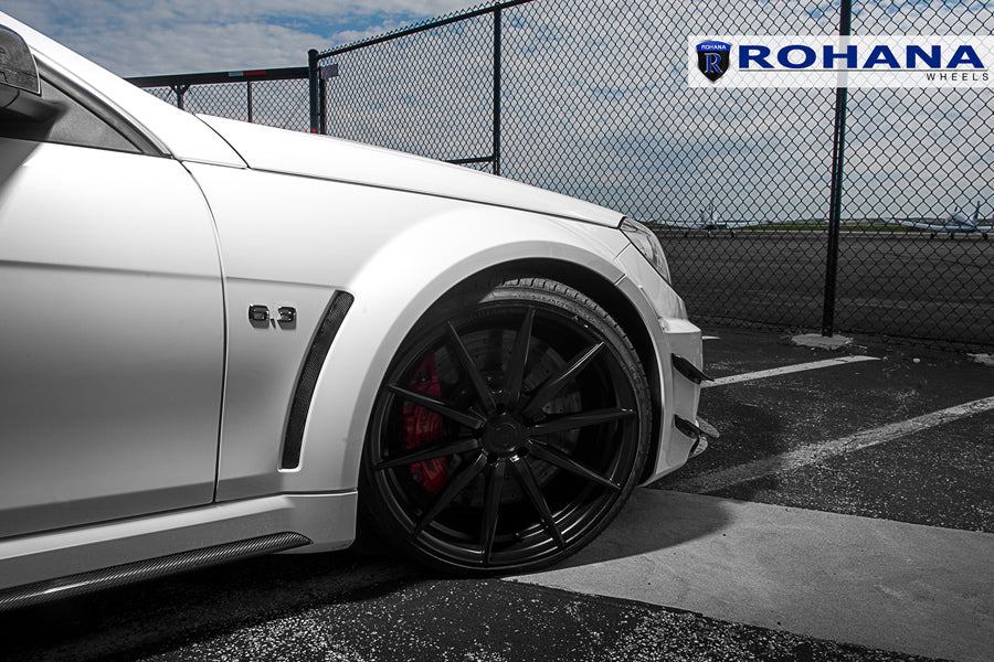 20" ROHANA RFX1 BLACK CONCAVE WHEELS RIMS FITS INFINITI M35 M45