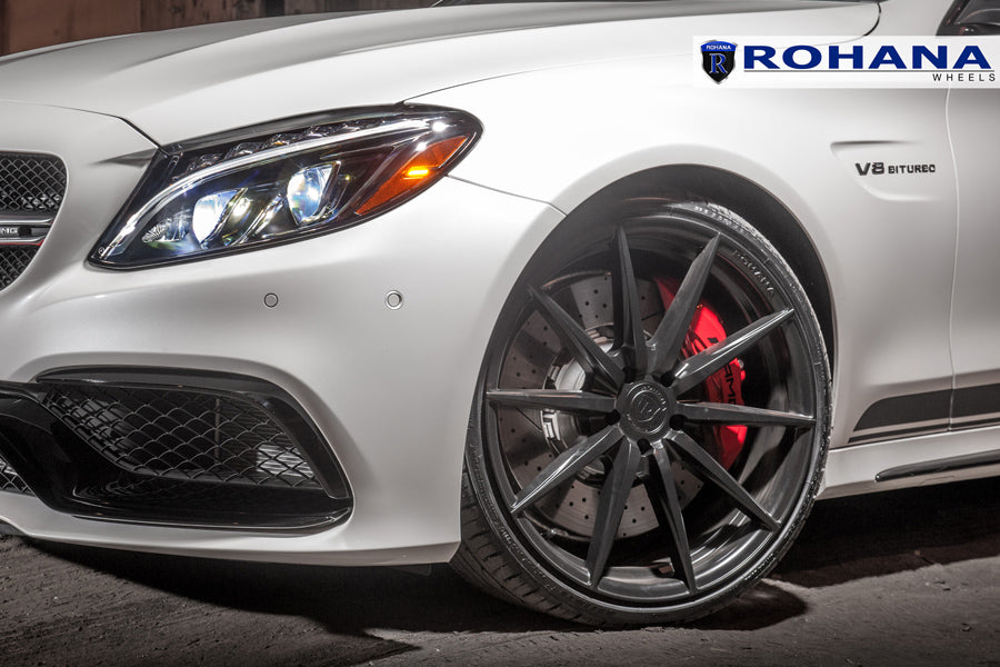 20" ROHANA RFX1 BLACK CONCAVE WHEELS RIMS FITS INFINITI M35 M45