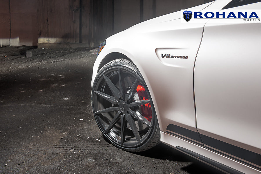 20" ROHANA RFX1 BLACK CONCAVE WHEELS RIMS FITS INFINITI M35 M45