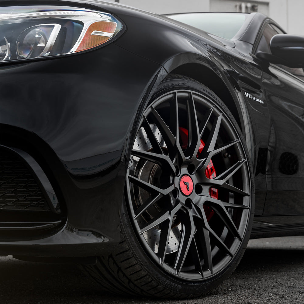 20" Vorsteiner V-FF 107 Concave Black Wheels Rims Fits Mercedes W205 C63 AMG