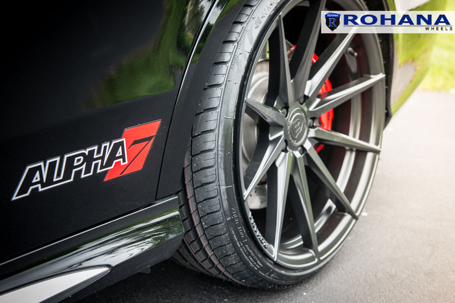20" ROHANA RFX1 BLACK CONCAVE WHEELS RIMS FITS INFINITI M35 M45