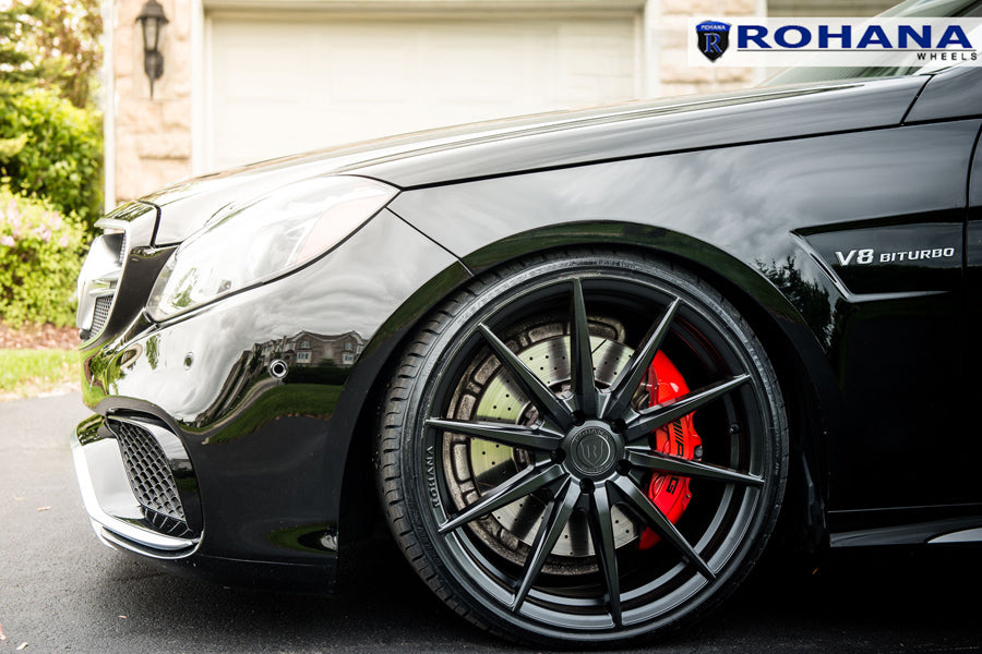 20" ROHANA RFX1 BLACK CONCAVE FORGED 20X10 20X12 WHEELS RIMS FITS NISSAN GTR