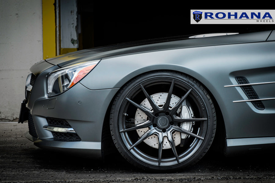 19" ROHANA RFX2 BLACK CONCAVE WHEELS RIMS FITS MERCEDES W205 C250 C300 C350