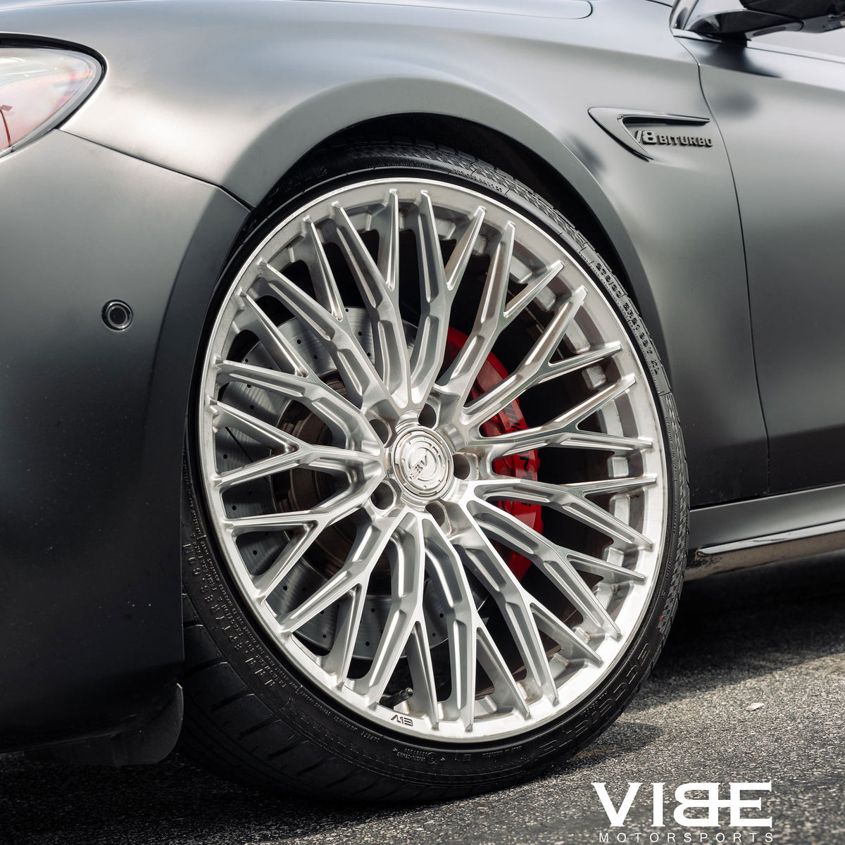 20" AL13 FR100 Silver 20x9 20x10 Wheels Rims Fits Mercedes E350 E500 E55 E63