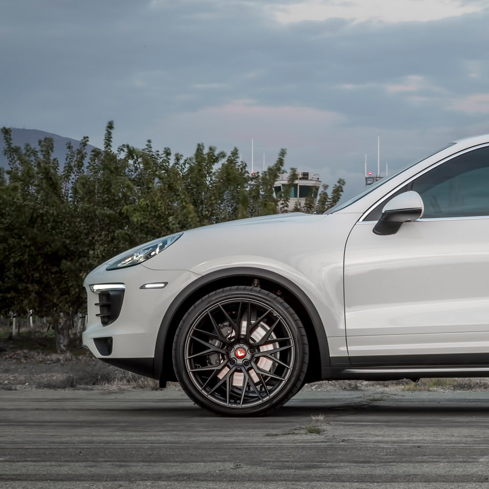22" Vorsteiner VFF 107 Black Concave Forged Wheels Rims Fits Porsche Cayenne