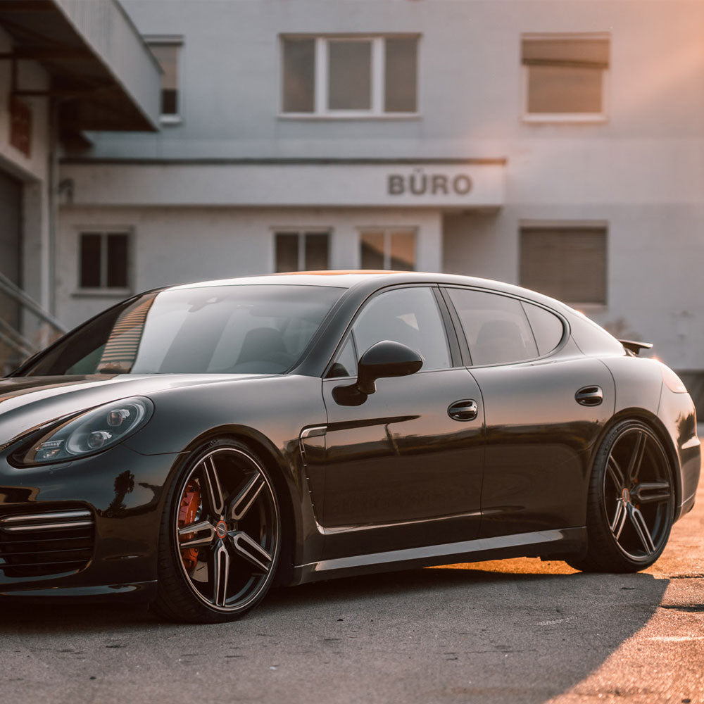 20" Vossen HF1 Black 20x8.5 20x11 1223 Concave Wheels Rims Fits Porsche Panamera