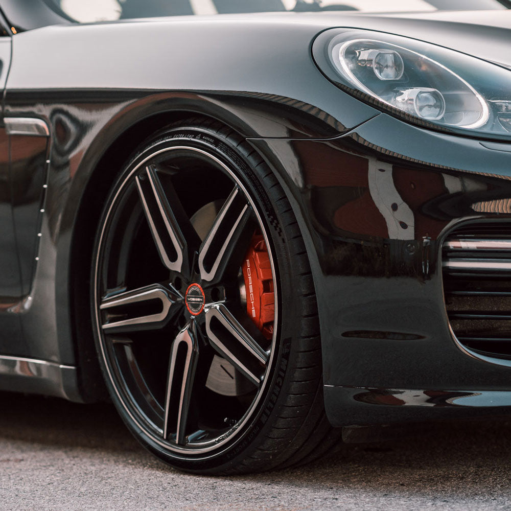 20" Vossen HF1 Black 20x8.5 20x11 1223 Concave Wheels Rims Fits Porsche Panamera