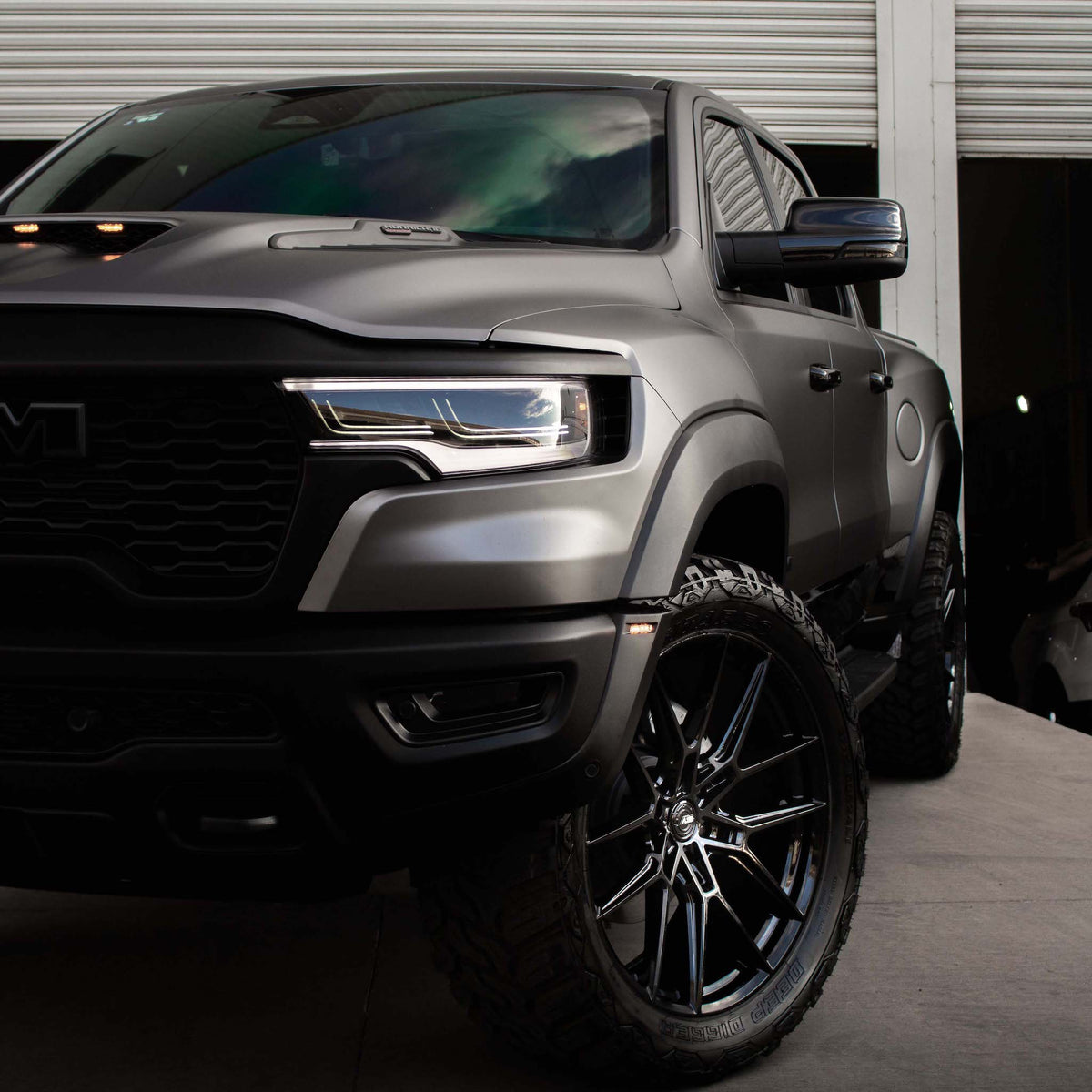 24" AL13 FR66 Gloss Black 24x10 Concave Wheels Rims Fits RAM 1500