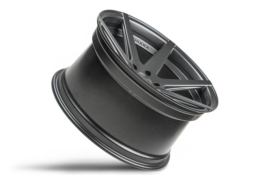 20" ROHANA RC7 20X10 GRAPHITE CONCAVE WHEELS RIMS FITS AUDI B8 A5 S5