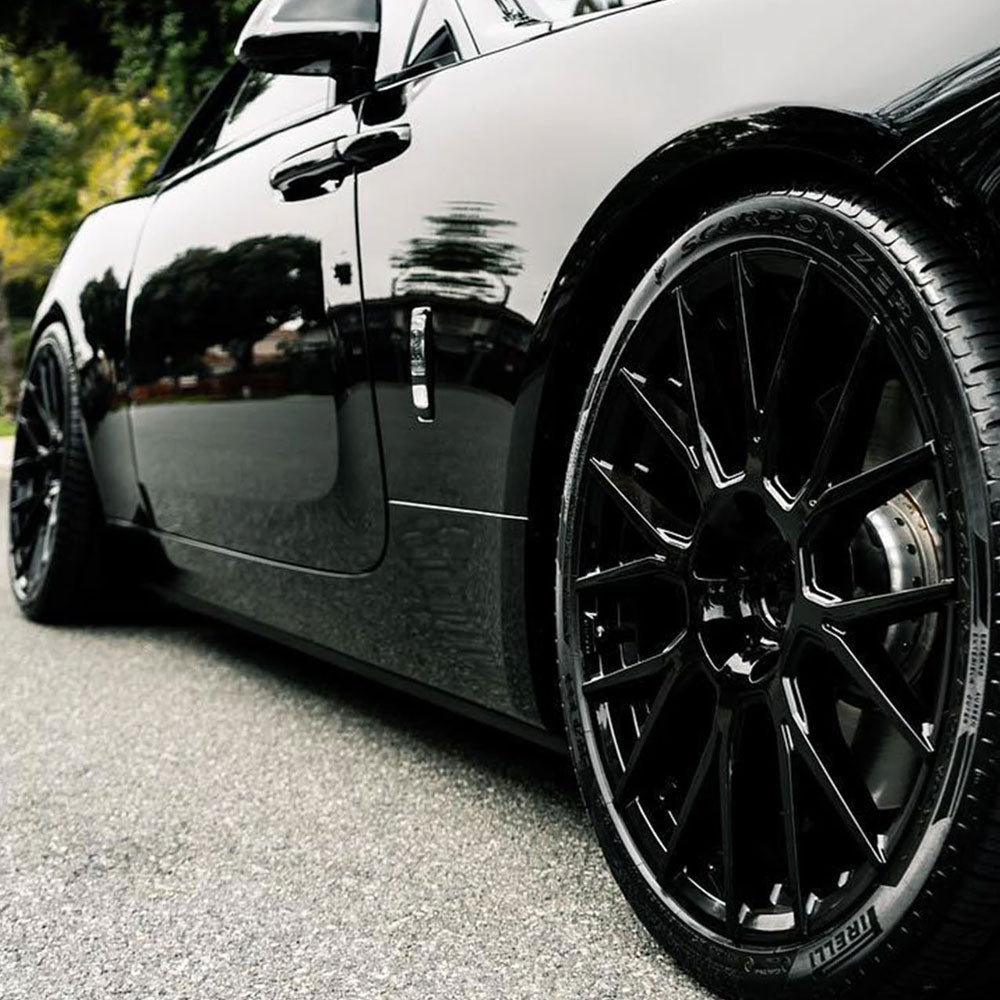 20" Forgiato Flow 001 Black Forged Concave Wheels Rims Fit Jaguar XJRS XJS