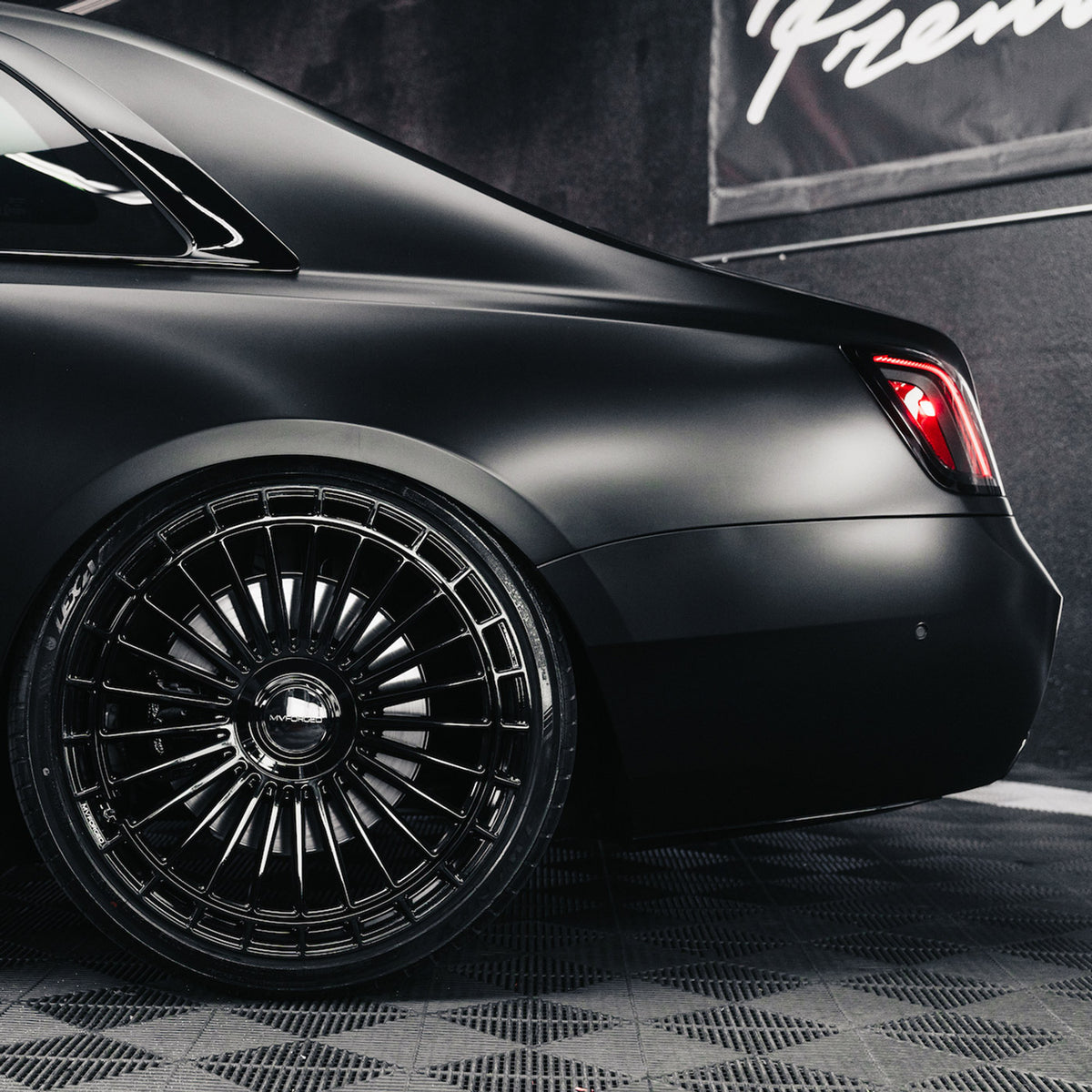 MV Forged MVF40 Black 22x9 22X10.5 Concave Wheels Rims Fits Rolls Royce Ghost