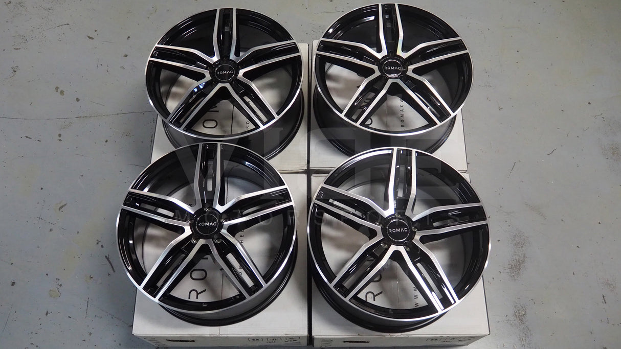 Romac Venom Black Polished Wheels Rims Fits Mercedes CLS400 CLS550 CLS63