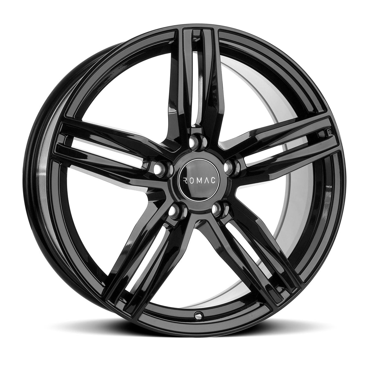 19" Romac Venom Gloss Black 19x8.5 Wheels Rims Fits Infiniti M35 M45