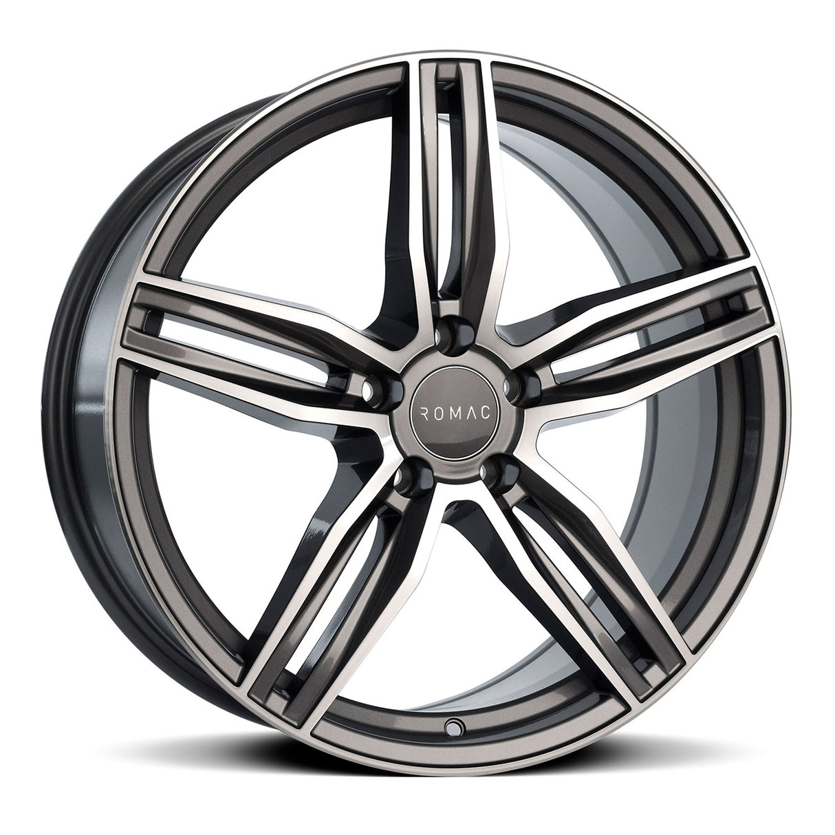 19" Romac Venom Grey Polished 19x8.5 Wheels Fits Mercedes-Benz C43 C450
