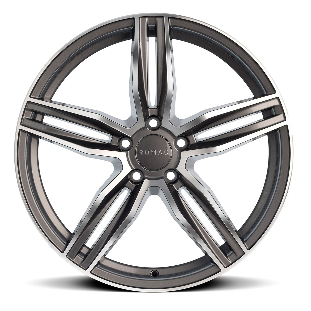 19" Romac Venom Grey Polished 19x8.5 Wheels Rims Fits Acura TL 4th Gen