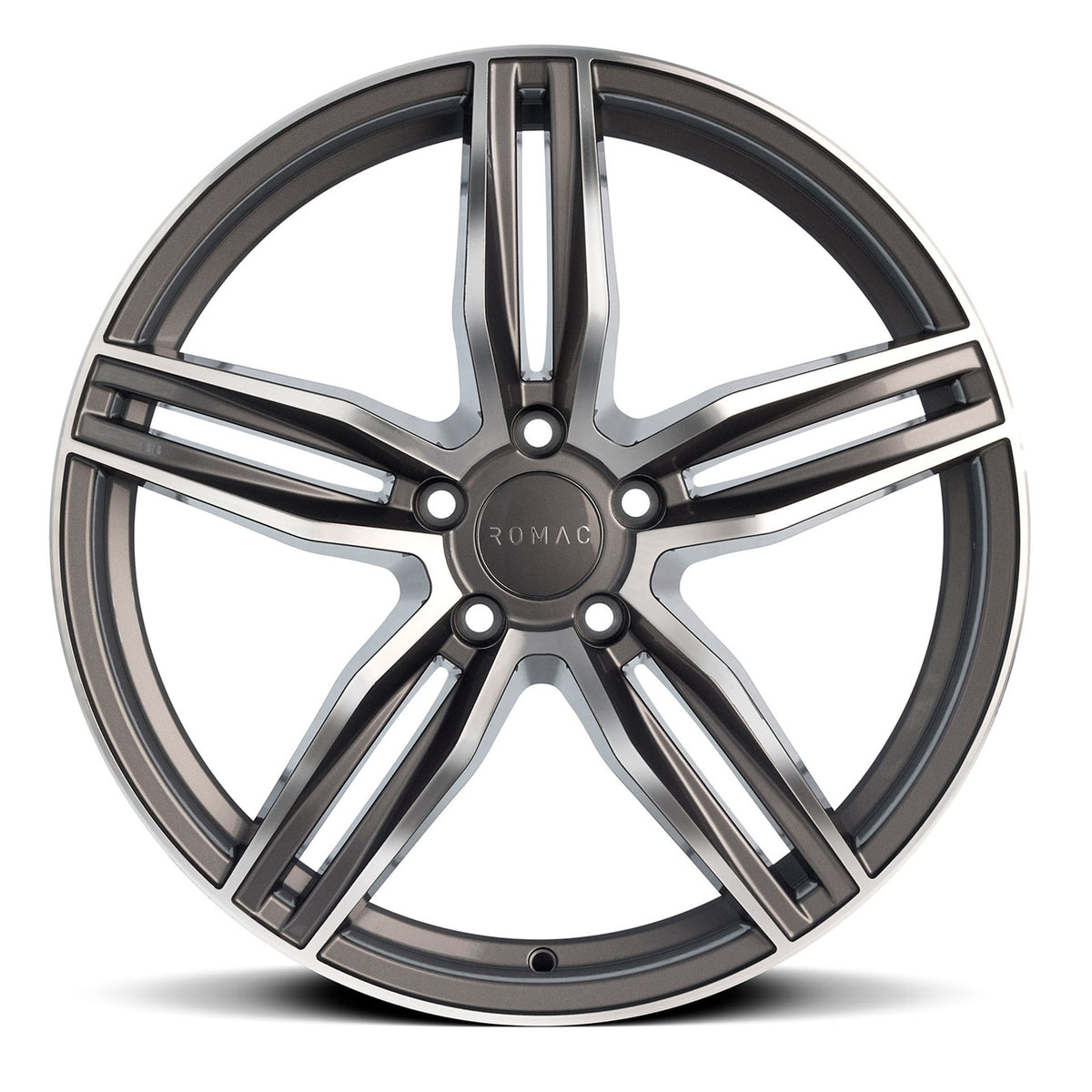 19" Romac Venom Grey Polished 19x8.5 Wheels Rims Fits Nissan Maxima