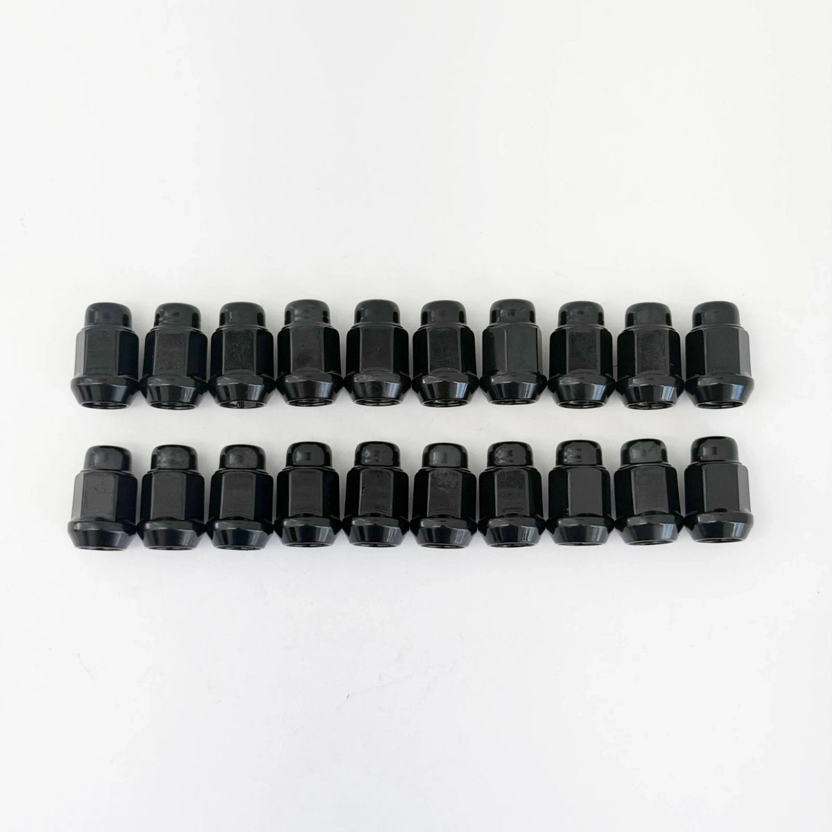Bulge Acorn Lug Nuts 1/2"-20 – 60° Conical Seat, 3/4" Hex (20 Pack) – Black view 5