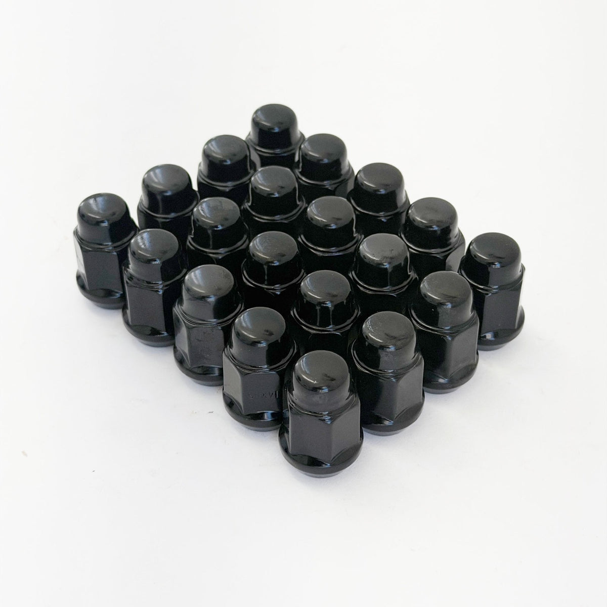 Bulge Acorn Lug Nuts 7/16"-20 – 60° Conical Seat, 3/4" Hex (20 Pack) – Black view 5