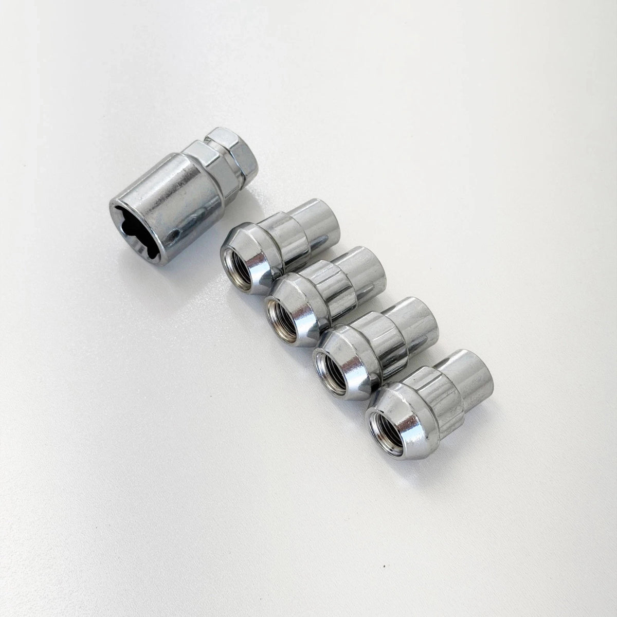 Lug Nut Locks M12x1.25 – 60° Conical Acorn (Set of 4 + Key) – Chrome