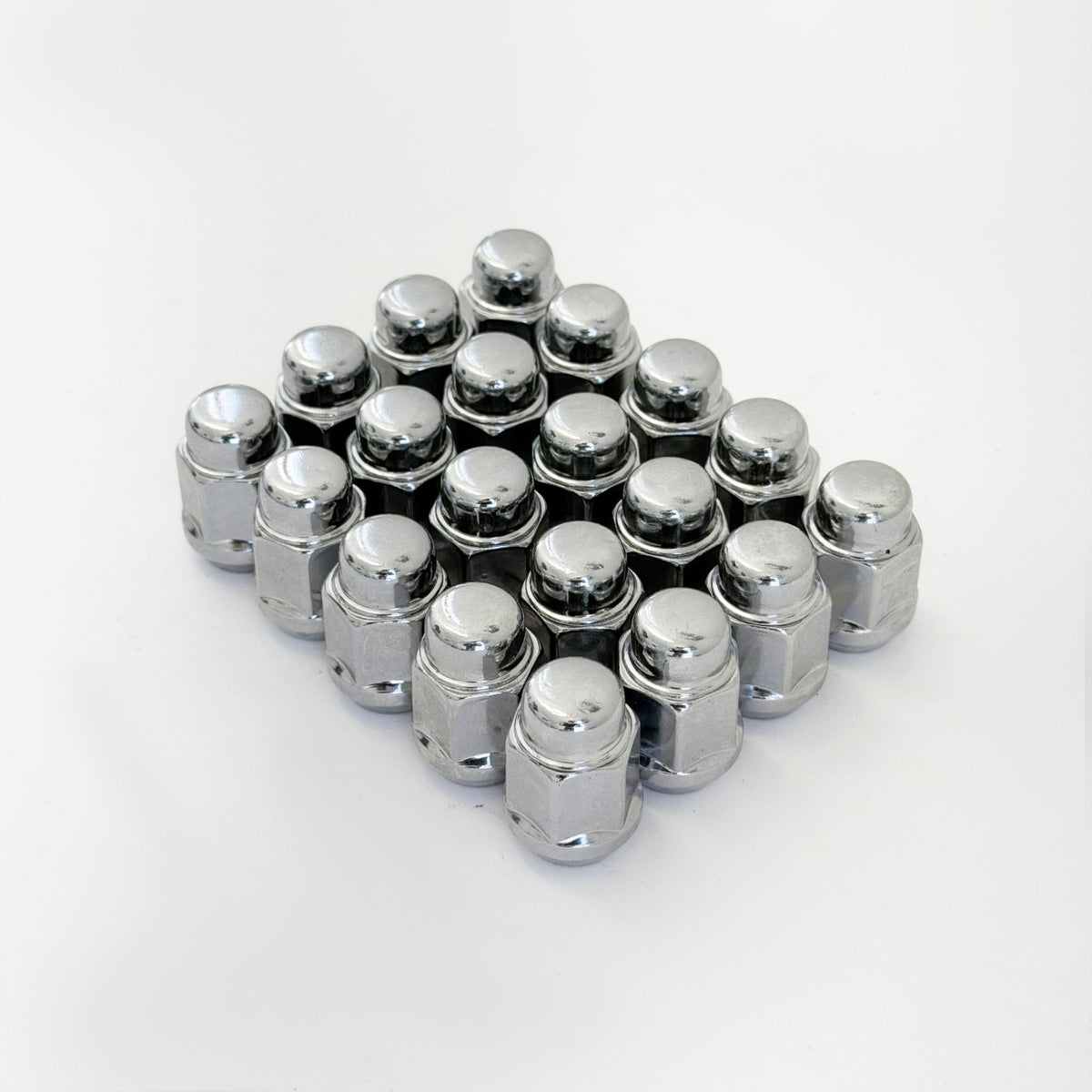 Bulge Acorn Lug Nuts M14x2.00 – 60° Conical Seat, 3/4" Hex (20 Pack) – Chrome view 3