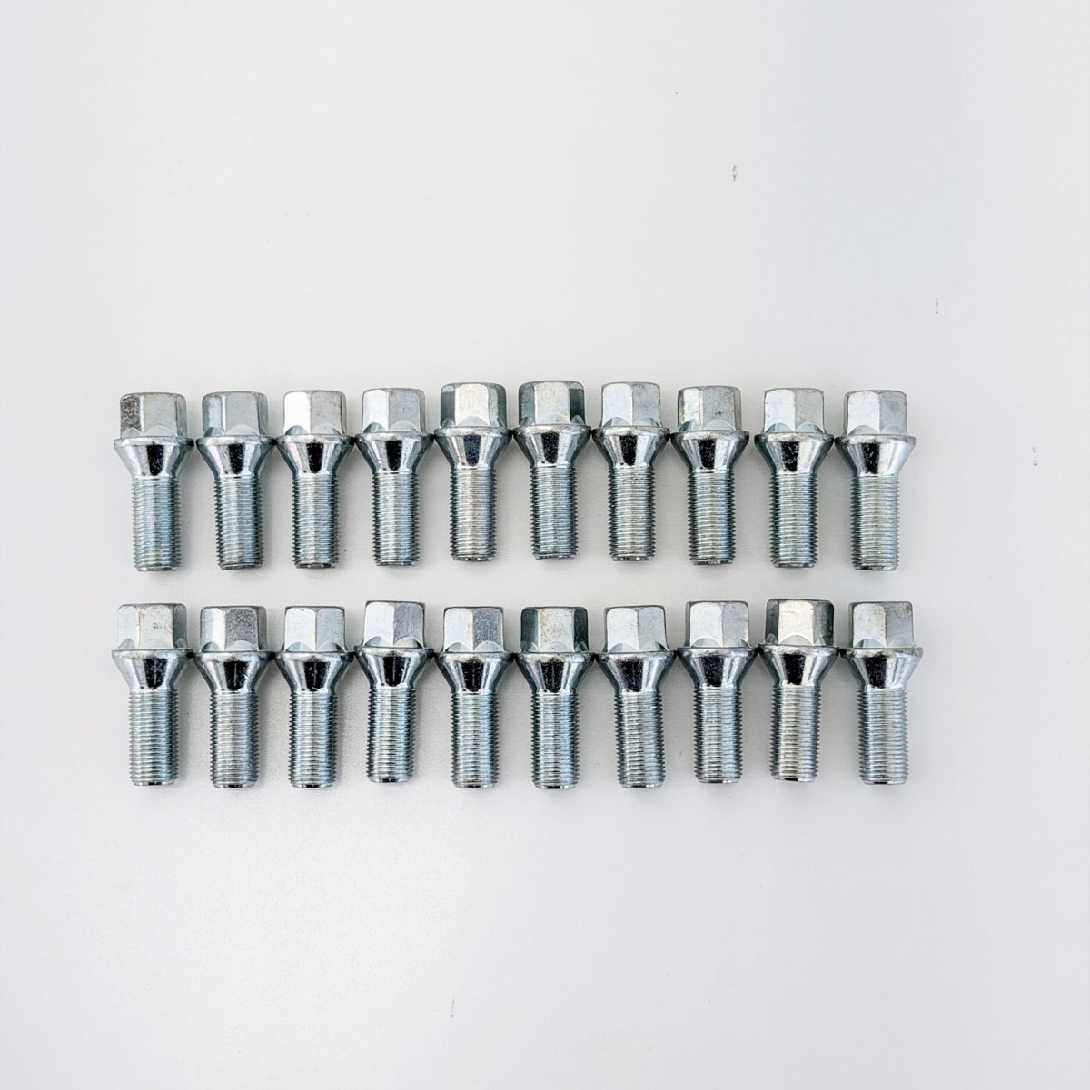 Bimecc Lug Bolts M14x1.50 27mm – 60° Conical Seat, 17mm Hex, Zinc (20 Pack) – Zinc view 2