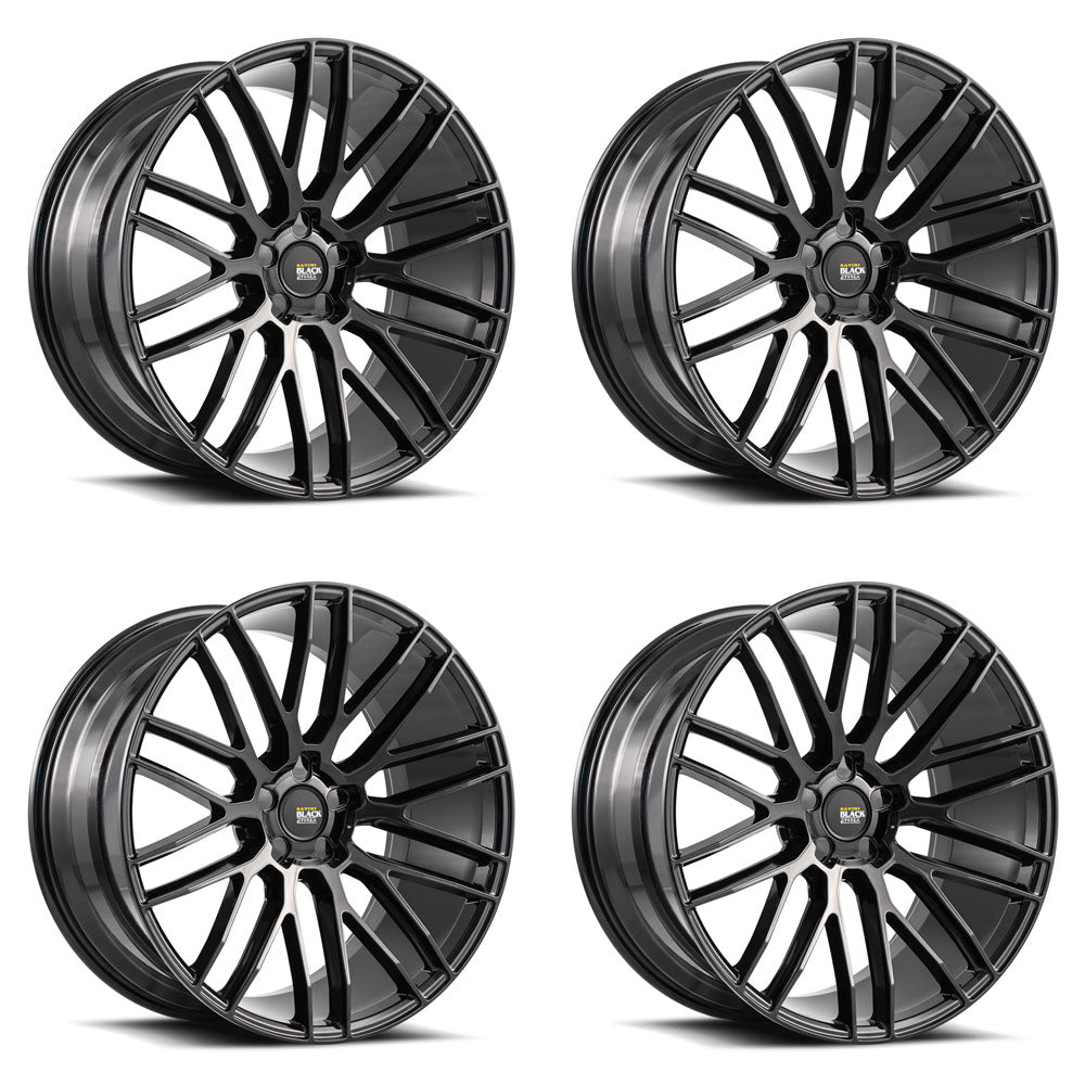 20" SAVINI BM13 GLOSS BLACK CONCAVE WHEELS RIMS FITS HONDA ACCORD COUPE