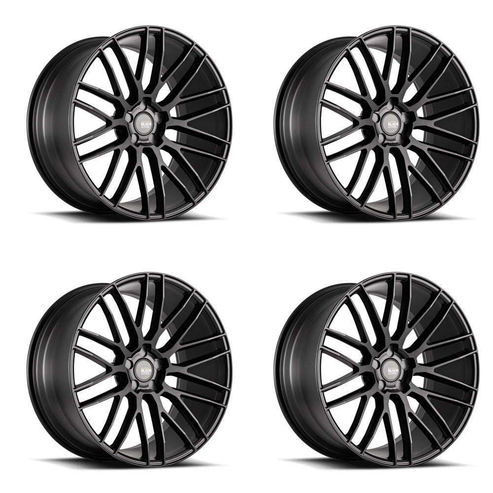 22" SAVINI BM13 BLACK CONCAVE WHEELS RIMS FITS BMW E65 E66 745 750 760