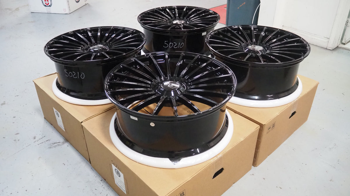 24" Savini SV1 X1 24x10 Black Concave Full Forged Wheels Rims Fits Range Rover