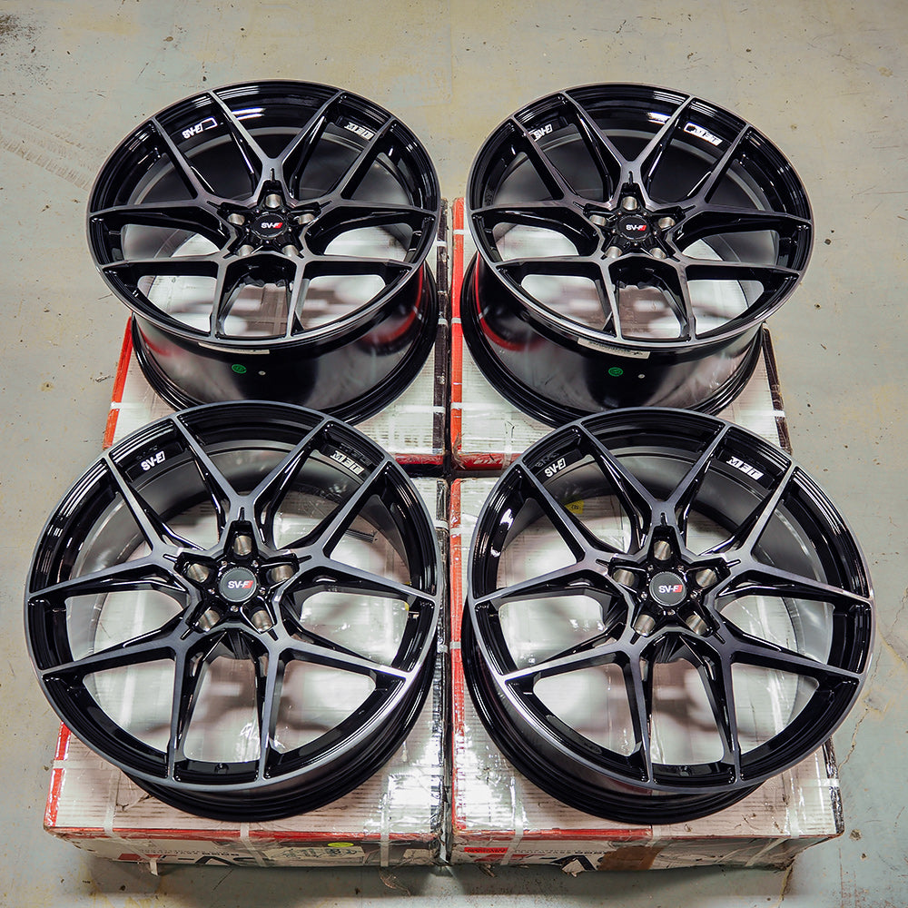 20" Savini SV-F5 Black 20x9 20x10 Forged Concave Wheels Rims Fits Tesla Model X