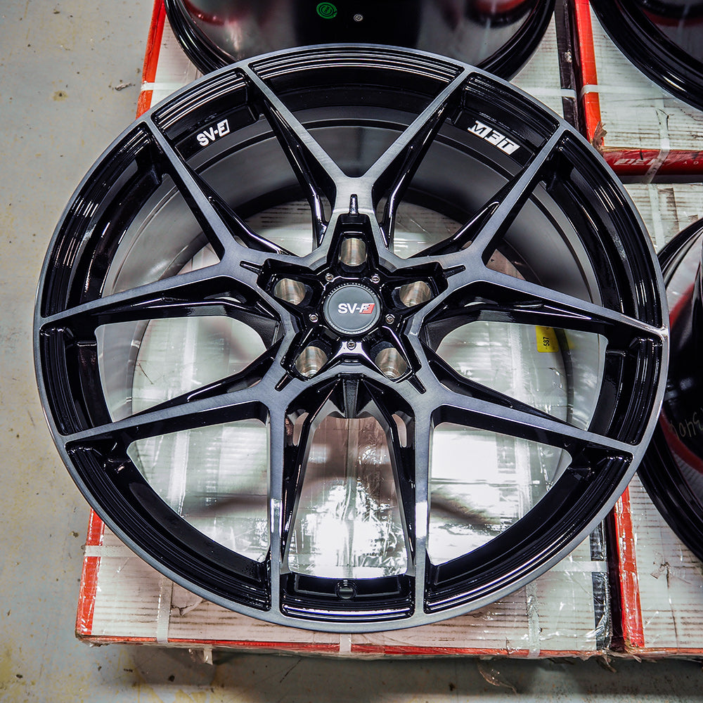 20" Savini SV-F5 Black 20x9 20x10 Forged Concave Wheels Rims Fits Tesla Model X