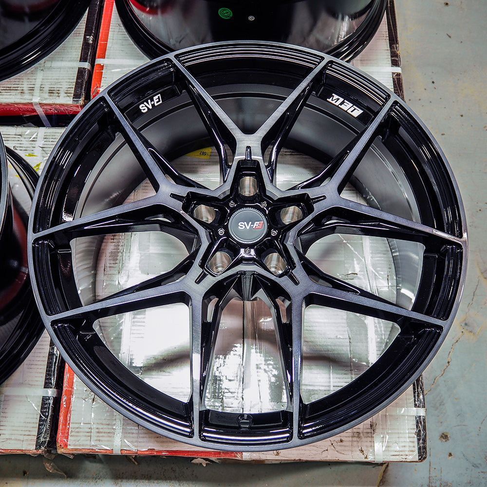 20" Savini SV-F5 Black 20x9 20x10 Forged Concave Wheels Rims Fits Tesla Model X