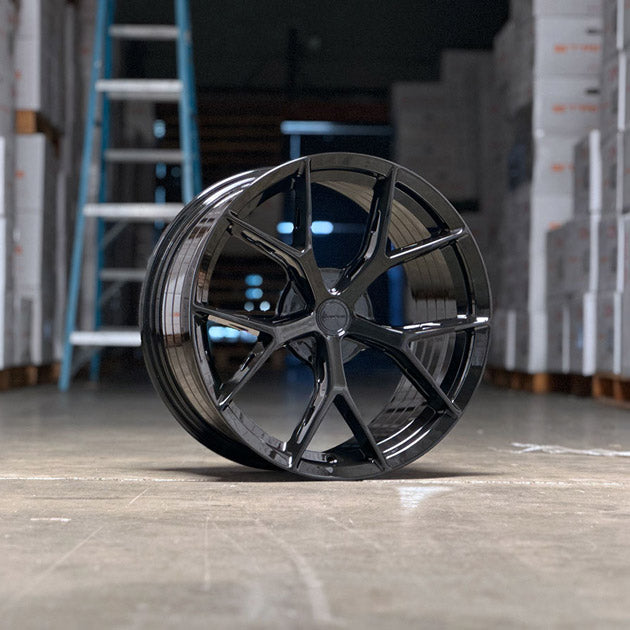 19" Stance SF14 Black 19x9.5 Concave Wheels Rims Fits Ford Mustang S550