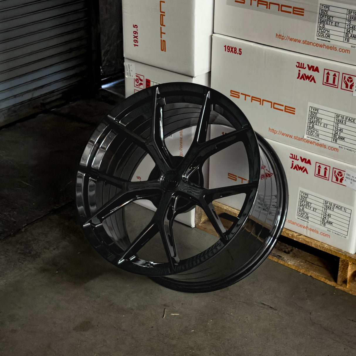 19" Stance SF14 Black 19x9.5 Concave Wheels Rims Fits Ford Mustang S550
