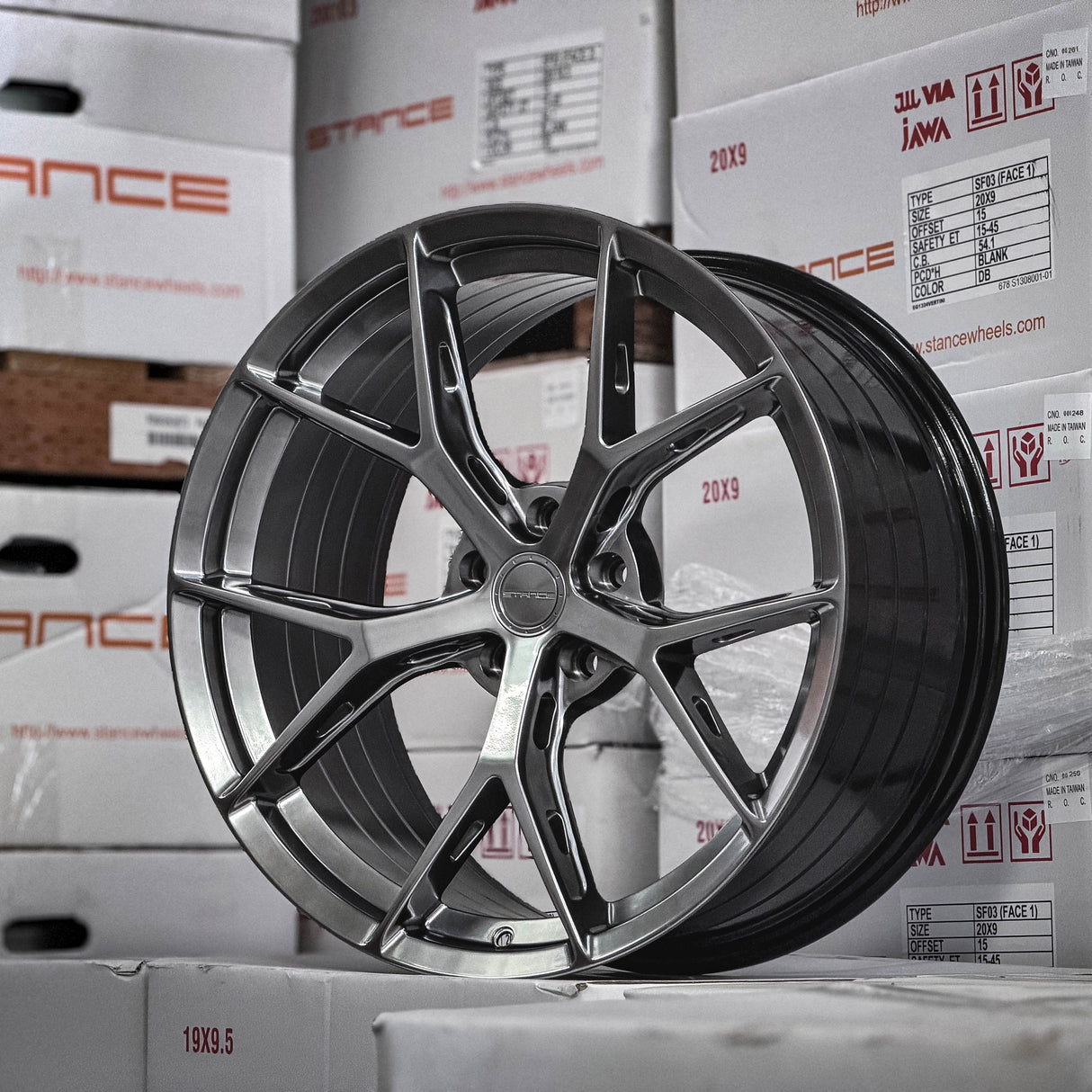 19" Stance SF14 Hyper Black Concave Wheels Rims Fits Infiniti G35 Coupe