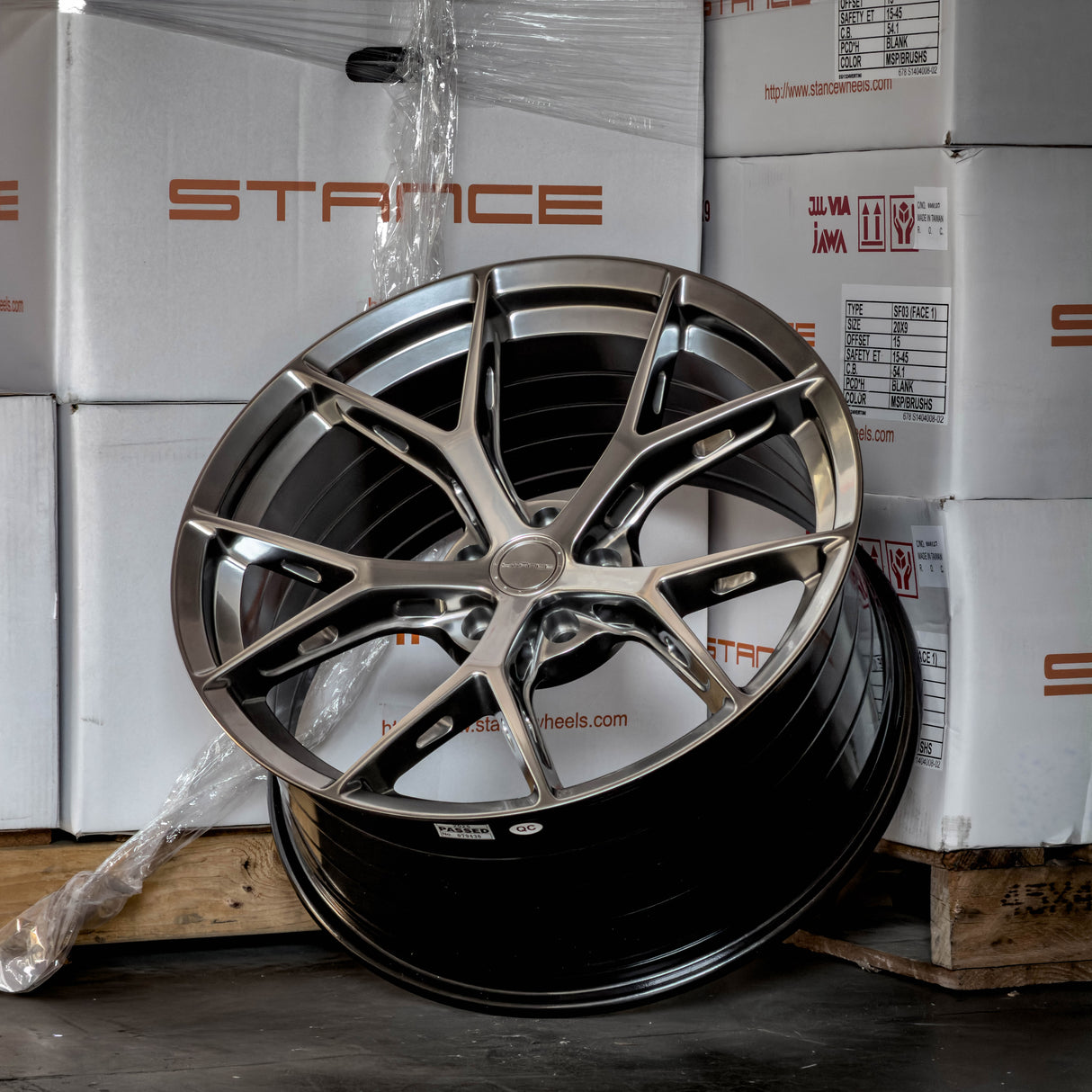 19" Stance SF14 Hyper Black Concave Wheels Rims Fits Infiniti G35 Coupe