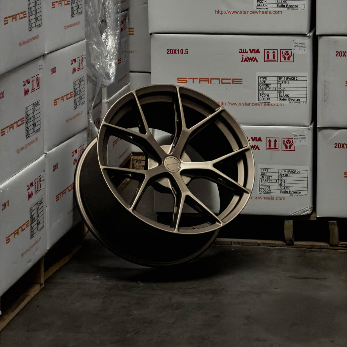 19" Stance SF14 Bronze 19x8.5 Concave Wheels Rims Fits Ford Mustang Mach-E