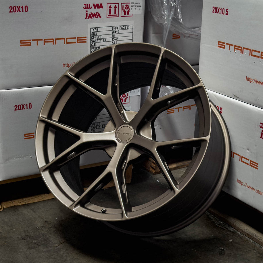 19" Stance SF14 Bronze 19x8.5 19x9.5 Concave Wheels Rims Fits Nissan Maxima