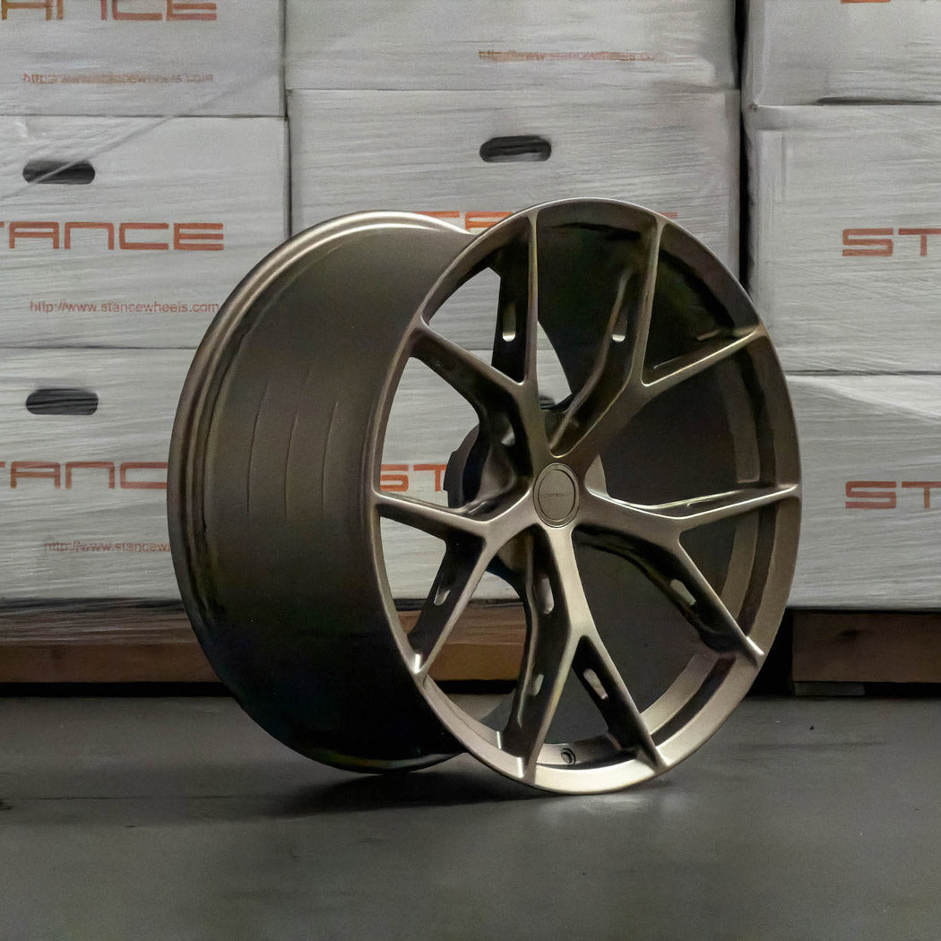 19" Stance SF14 Bronze 19x8.5 Concave Wheels Rims Fits Ford Mustang Mach-E