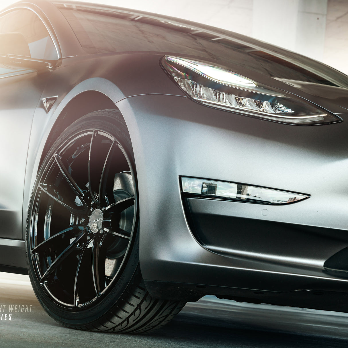 19" Velgen VF5 Gloss Black 19x9.5 19x10.5 Concave Wheels Rims Fits Tesla Model 3