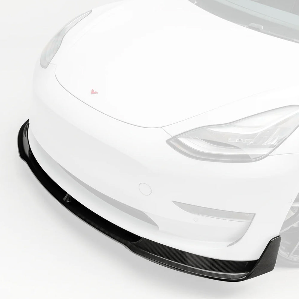 Vorsteiner Aero Volta Front Spoiler Carbon Fiber 2x2 Glossy Fits Tesla Model 3