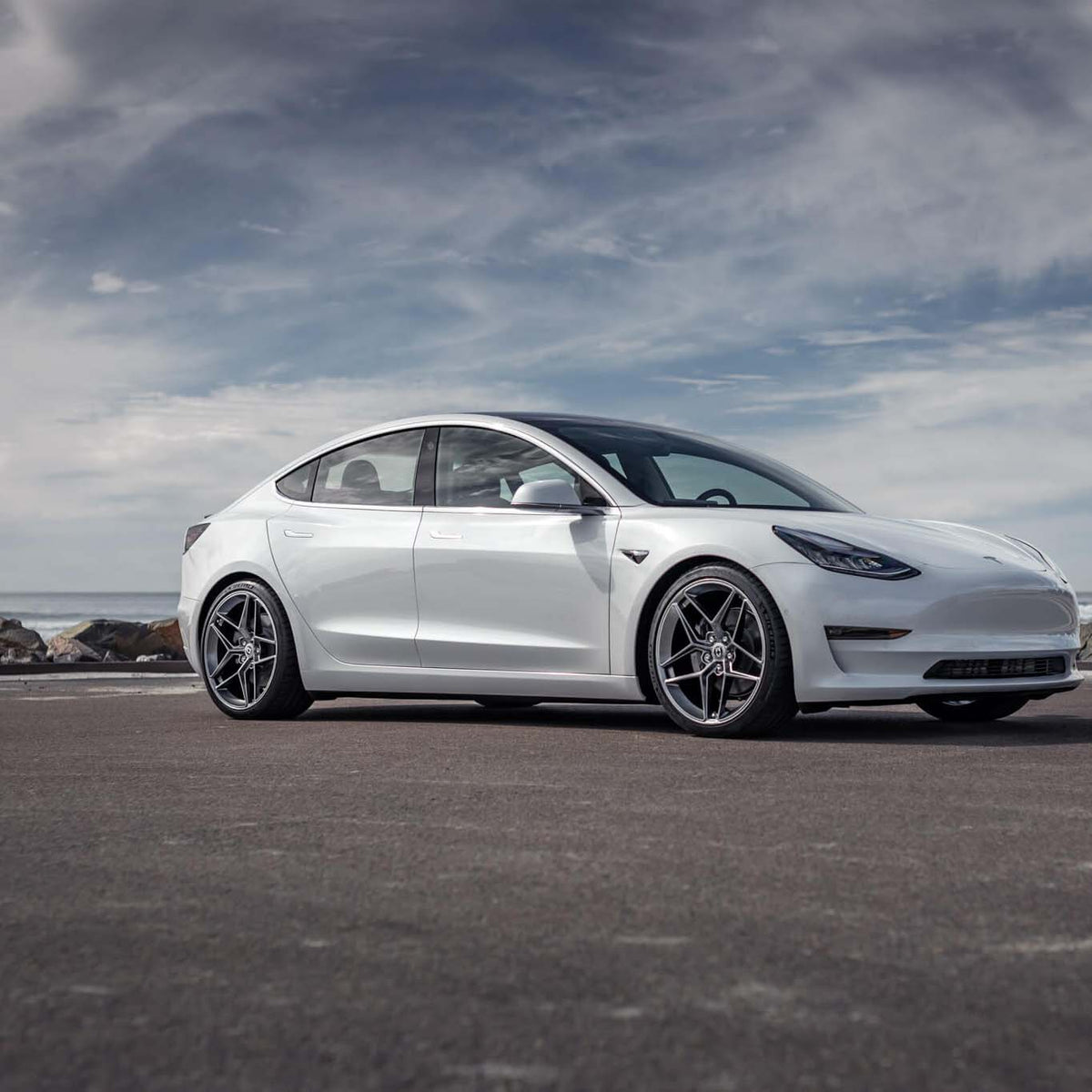 20" HRE FF11 Silver 20x9 20x10 Forged Concave Wheels Rims Fits Tesla Model 3