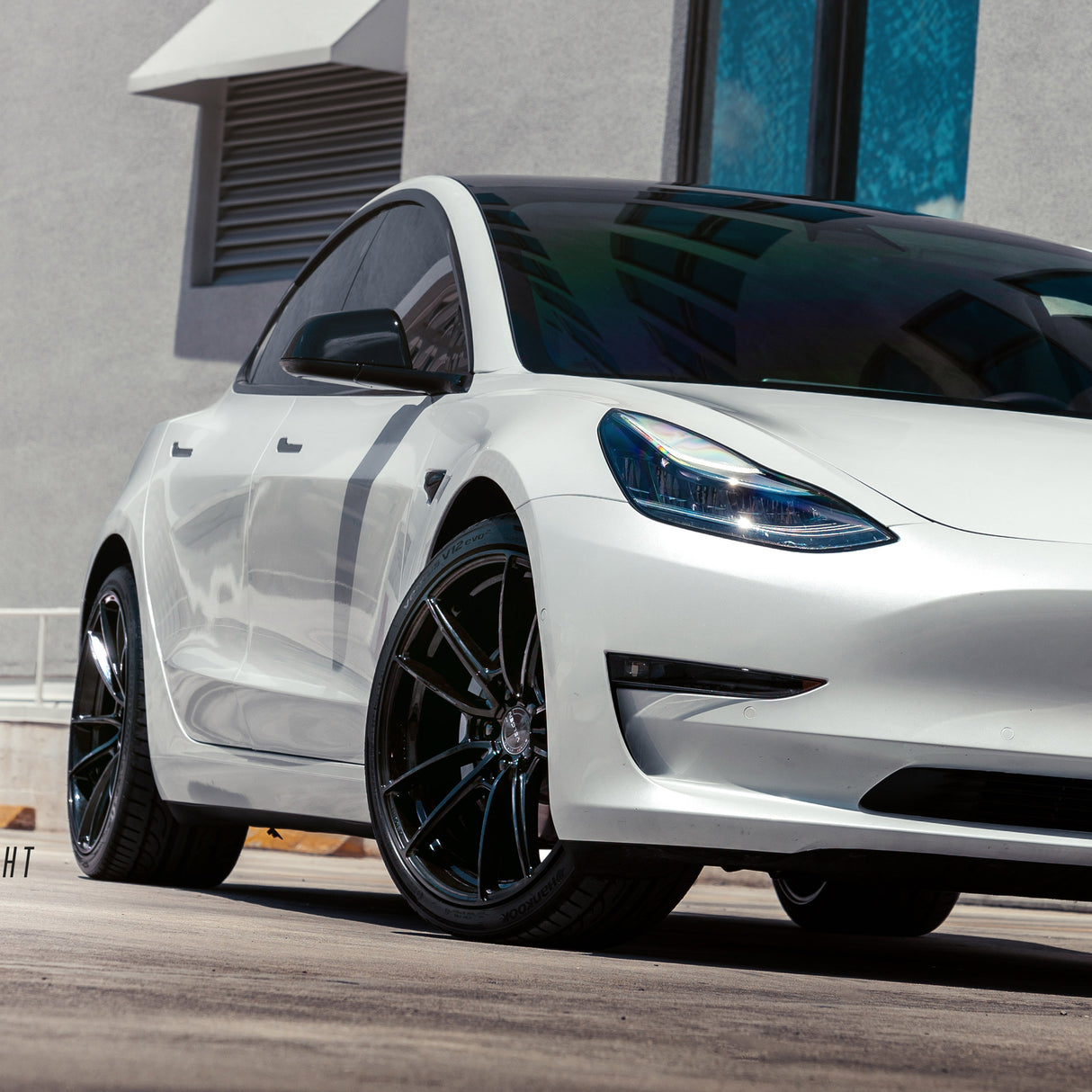 19" Velgen VF5 Gloss Black 19x9.5 19x10.5 Concave Wheels Rims Fits Tesla Model Y