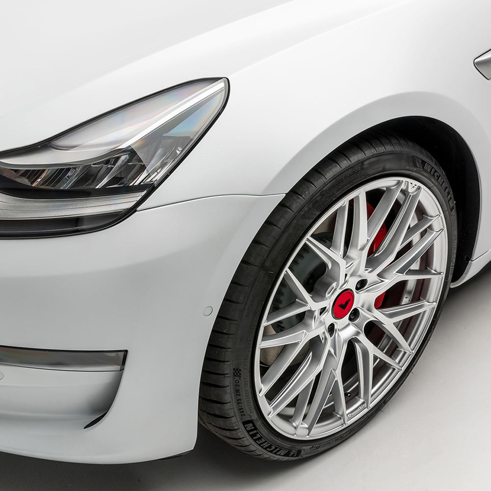 20" Vorsteiner V-FF 107 Silver Forged Concave Wheels Rims Fits Tesla Model Y