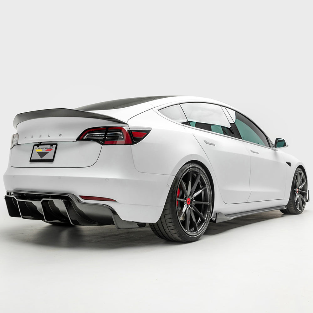 Vorsteiner Aero Volta Rear Diffuser TrackEdition Carbon Fiber Fits Tesla Model 3