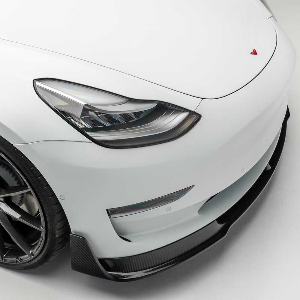 Vorsteiner Aero Volta Front Spoiler Carbon Fiber 2x2 Glossy Fits Tesla Model 3