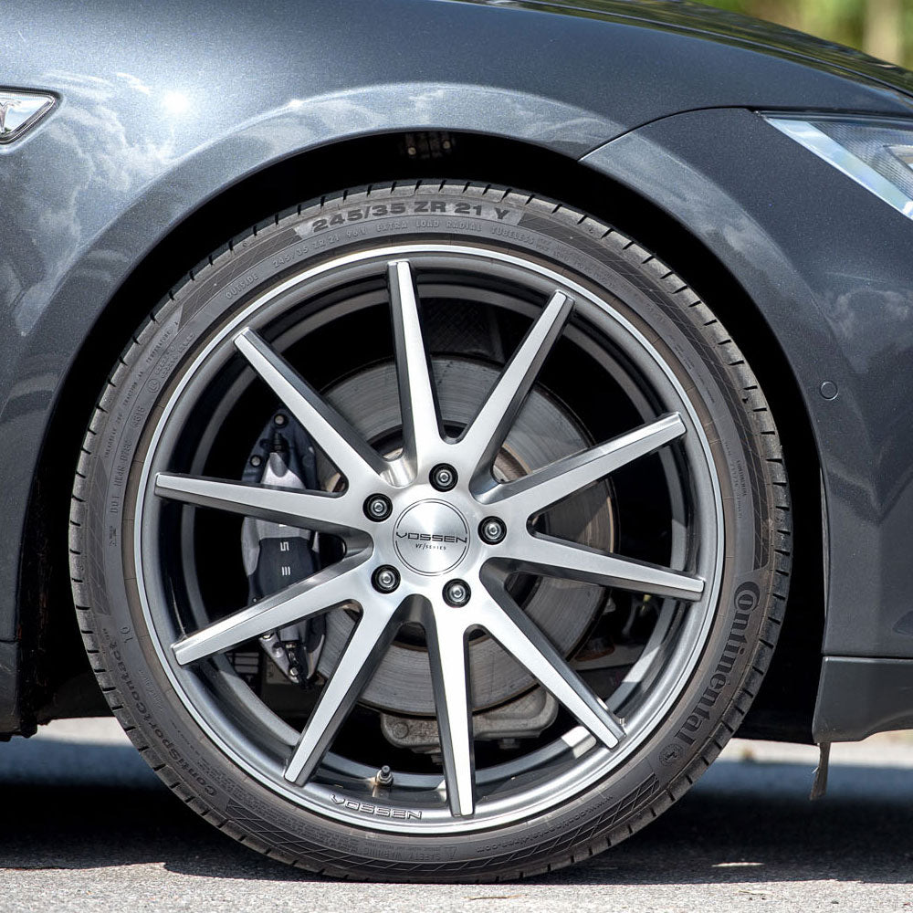 19" Vossen VFS-1 Silver 19x8.5 19x9.5 Forged Wheels Rims Fits Tesla Model 3