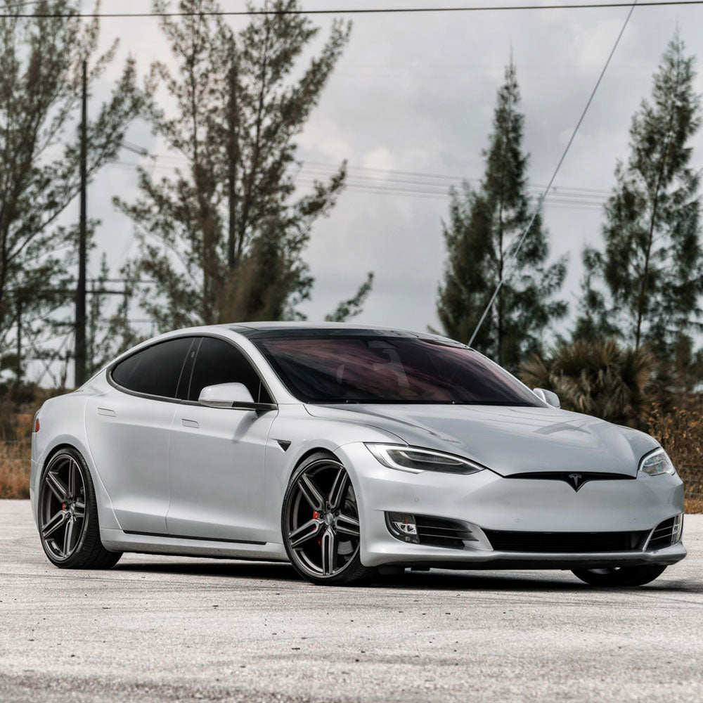20" Vossen HF1 Grey 20x9 20x9 1198 Concave Wheels Rims Fits Tesla Model S