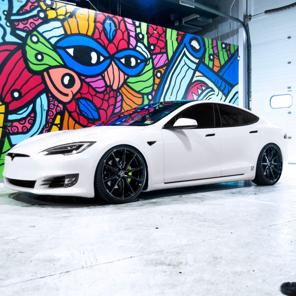 19" Vossen HF3 Black 19X8.5 19X9.5 1411 Concave Wheels Rims Fits Tesla Model 3