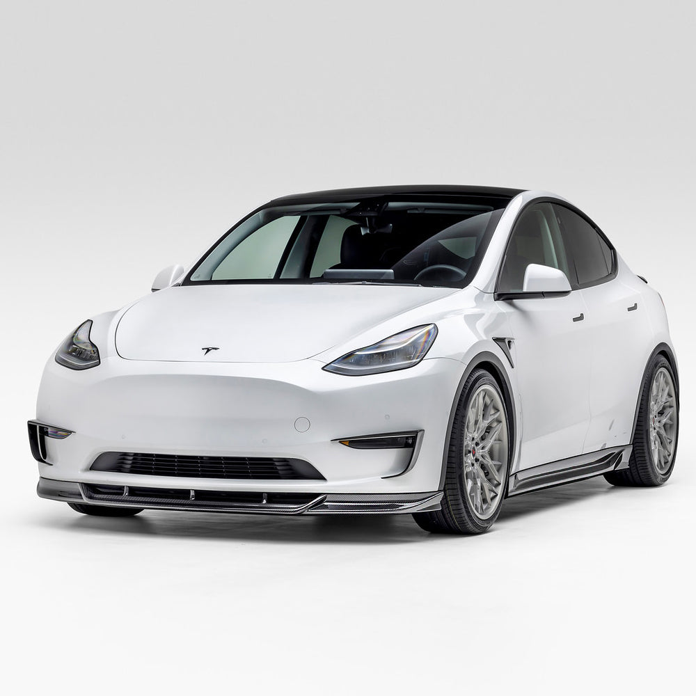 Vorsteiner Aero Add On Bumper Flares Carbon Fiber 2x2 Glossy Fits Tesla Model Y